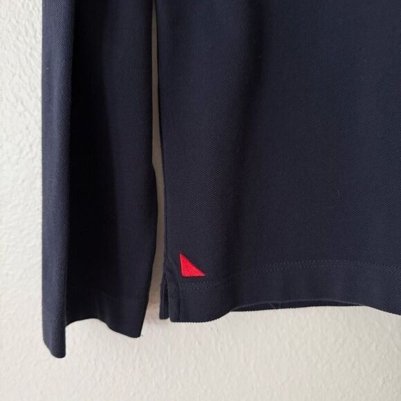 Untuckit Men's Size 3XL XXXL Navy Blue Long Sleeve Polo Shirt 100% Pima Cotton - Picture 5 of 8